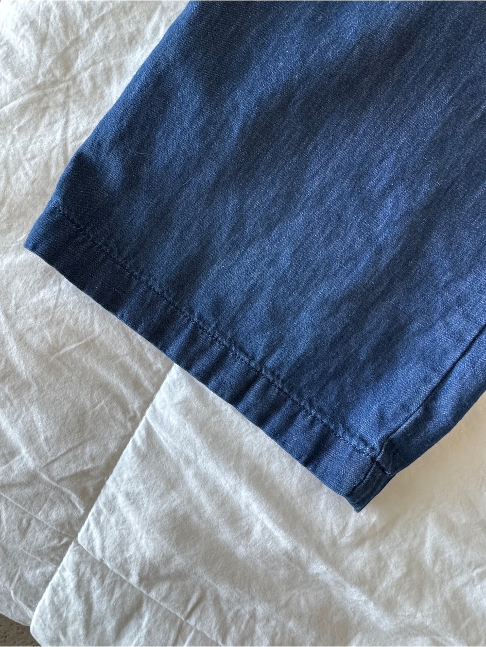 Ruti Ebb and Flow Wide Leg Denim Pants Dark Wash Size 1 Cotton Linen EUC - Picture 5 of 14